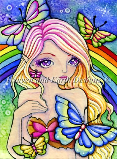Diamond Painting Canvas - QS Rainbow Butterfly